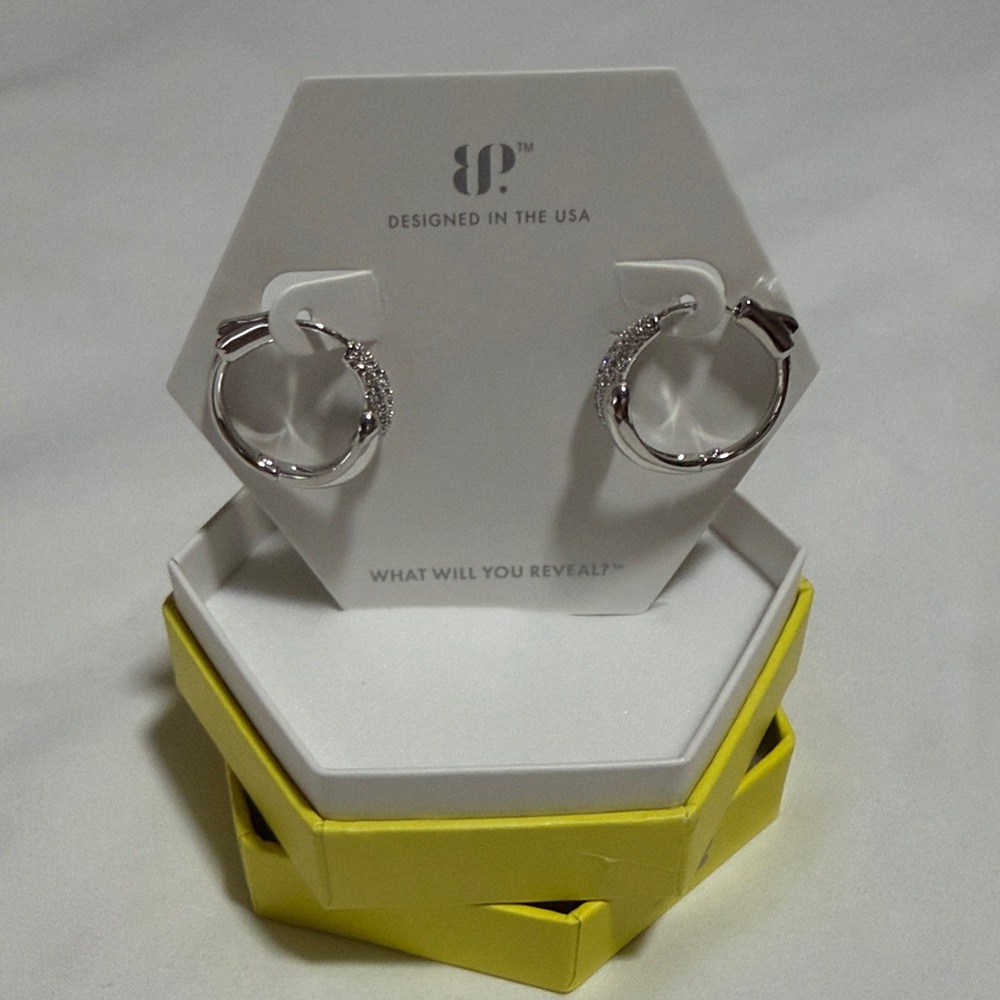 Stunning Silver Hoop Earrings by BP